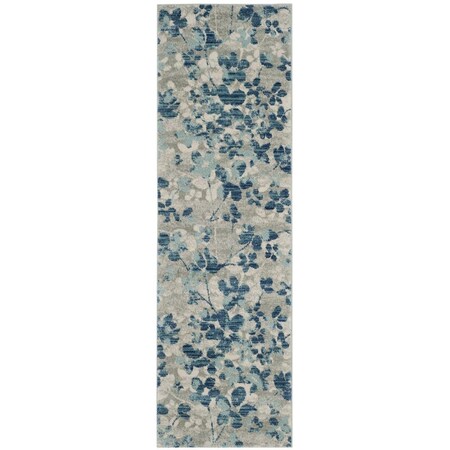 Safavieh Evoke Power Loomed Rectangle Area Rug Grey & Light Blue - 2 ft.-2 in. x 7 ft. EVK236J-27